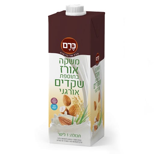 משקה אורז בתוספת שקדים אורגני 