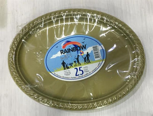 25 יח' צלחות אובלי- צבעים לבחירה