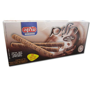 רולים גלילי וופל במילוי קרם בטעם שוקולד