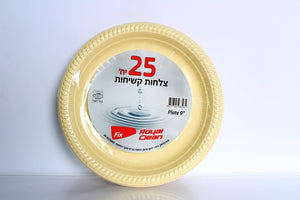 צלחות גדולות צלחות- 25 יחידיות באריזה מגוון צבעים