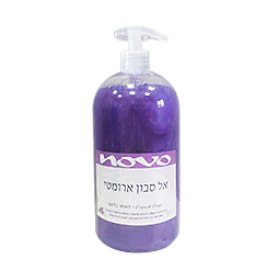 אל סבון נוזלי + משאבה סגול 1 ליטר נובו