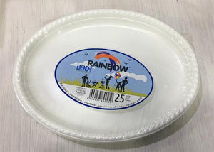 25 יח' צלחות אובלי- צבעים לבחירה