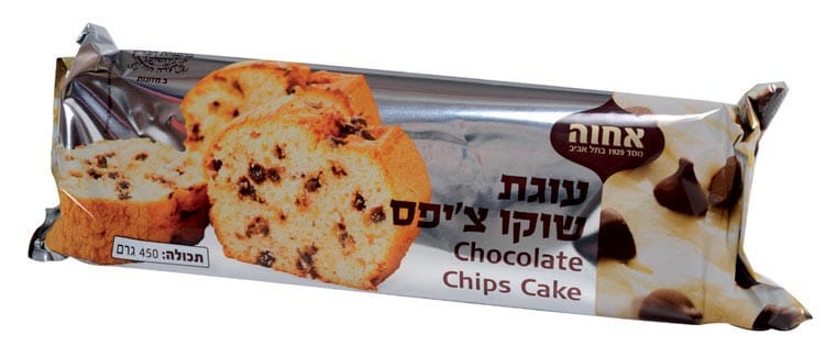 עוגת שוקו צ'יפס 450 גר' אחוה