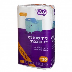 טואלט טאצ' 30- נייר טואלט דו שכבתי, איכותי וידידותי לסביבה