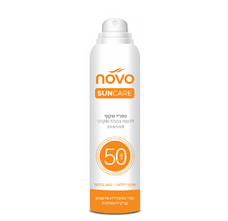 נובו ספריי שקוף SPF 50 להגנה גבוהה מקרני UVA/UVB